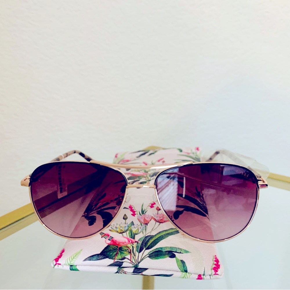 Brand New w/tags: Women’s Ted Baker London Pink Aviator sunglasses 57mm OS